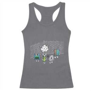 Funny Software Developers Racerback Tank Top Computer Storage Evolution Cloud TS09 Charcoal Print Your Wear