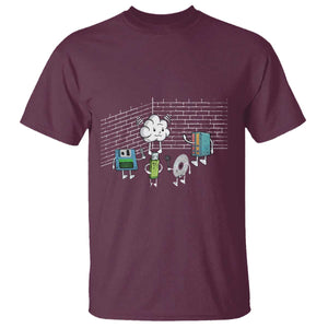 Funny Software Developers T Shirt Computer Storage Evolution Cloud TS09 Maroon Print Your Wear