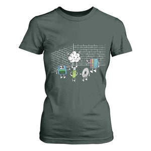 Funny Software Developers T Shirt For Women Computer Storage Evolution Cloud TS09 Dark Forest Green Print Your Wear