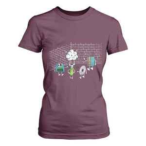 Funny Software Developers T Shirt For Women Computer Storage Evolution Cloud TS09 Maroon Print Your Wear