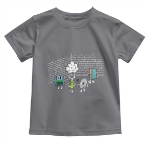 Funny Software Developers Toddler T Shirt Computer Storage Evolution Cloud TS09 Charcoal Print Your Wear