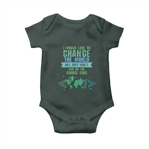 Funny Coder Baby Onesie I Would Like To Change The World TS09 Print Your Wear