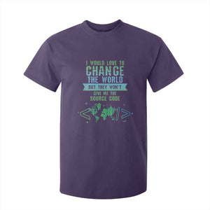 Funny Coder T Shirt For Kid I Would Like To Change The World TS09 Purple Print Your Wear