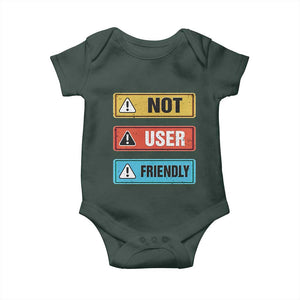 Funny Coder Baby Onesie Not User Friendly TS09 Print Your Wear