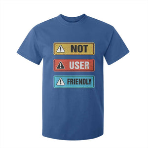 Funny Coder T Shirt For Kid Not User Friendly TS09 Royal Blue Print Your Wear