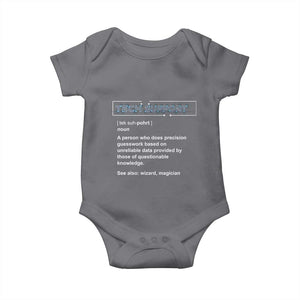 Funny Tech Support Description Baby Onesie TS09 Charcoal Print Your Wear