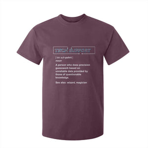 Funny Tech Support Description T Shirt For Kid TS09 Maroon Print Your Wear