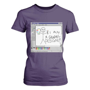 Funny I Am A Graphic Designer T Shirt For Women TS09 Purple Print Your Wear