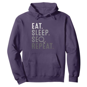 Funny Marketer Hoodie Eat Sleep SEO Repeat TS09 Purple Print Your Wear