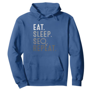 Funny Marketer Hoodie Eat Sleep SEO Repeat TS09 Royal Blue Print Your Wear