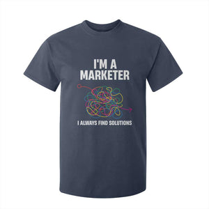 Funny Marketer T Shirt For Kid I Always Find Solutions TS09 Navy Print Your Wear