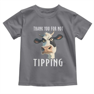 Funny Thank You For Not Tipping Toddler T Shirt TS09 Charcoal Print Your Wear