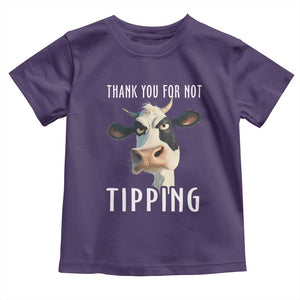 Funny Thank You For Not Tipping Toddler T Shirt TS09 Purple Print Your Wear