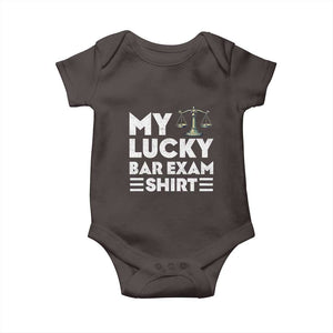 Lawyer Law School My Lucky Bar Exam Baby Onesie TS09 Dark Chocolate Print Your Wear