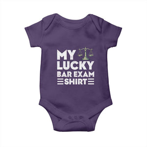 Lawyer Law School My Lucky Bar Exam Baby Onesie TS09 Purple Print Your Wear