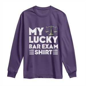 Lawyer Law School My Lucky Bar Exam Long Sleeve Shirt TS09 Purple Print Your Wear