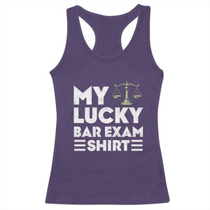 Lawyer Law School My Lucky Bar Exam Racerback Tank Top TS09 Purple Print Your Wear