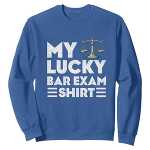 Lawyer Law School My Lucky Bar Exam Sweatshirt TS09 Royal Blue Print Your Wear