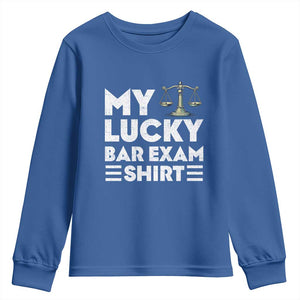 Lawyer Law School My Lucky Bar Exam Youth Sweatshirt TS09 Royal Blue Print Your Wear