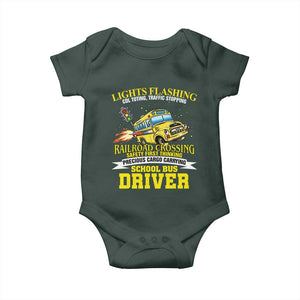 School Bus Drive Baby Onesie I Am A Lights Flashing Cdl Toting Traffic Stopping TS09 Print Your Wear