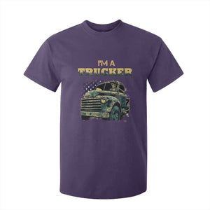 Truck Driver T Shirt For Kid I'm A Trucker TS09 Purple Print Your Wear