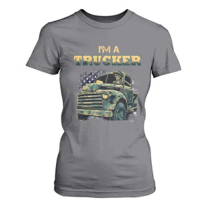 Truck Driver T Shirt For Women I'm A Trucker TS09 Charcoal Print Your Wear