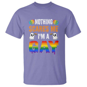 Funny Halloween LGBT T Shirt Nothing Scares Me I'm A Gay TS09 Violet Print Your Wear
