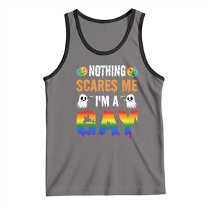 Funny Halloween LGBT Tank Top Nothing Scares Me I'm A Gay TS09 Deep Heather Black Print Your Wear