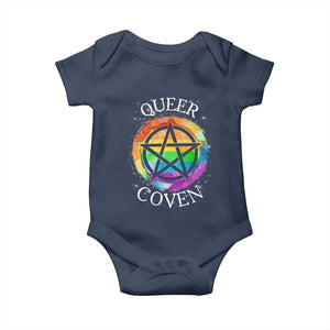 Funny Halloween LGBT Baby Onesie Queer Coven TS09 Navy Print Your Wear