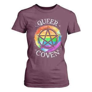 Funny Halloween LGBT T Shirt For Women Queer Coven TS09 Maroon Print Your Wear