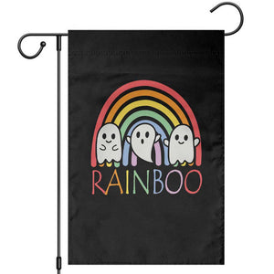 Funny Halloween Garden Flag Rainboo Cute Ghost Rainbow TS09 Black Print Your Wear