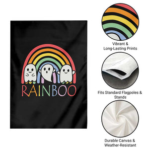 Funny Halloween Garden Flag Rainboo Cute Ghost Rainbow TS09 Print Your Wear
