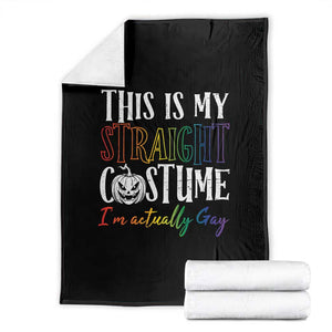 Funny Halloween LGBT Throw Blanket This Is My Straight Costume TS09 Black Print Your Wear