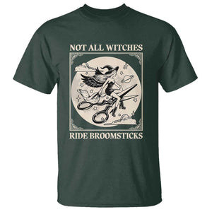 Funny Halloween Lesbian T Shirt Some Witches Don't Ride Broomsticks Les Witch TS09 Dark Forest Green Print Your Wear