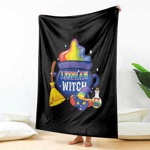 Funny Halloween LGBT Throw Blanket I'm The Lesbian Witch TS09 Print Your Wear