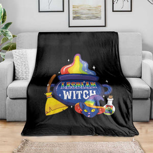Funny Halloween LGBT Throw Blanket I'm The Lesbian Witch TS09 Print Your Wear