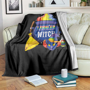 Funny Halloween LGBT Throw Blanket I'm The Lesbian Witch TS09 Print Your Wear