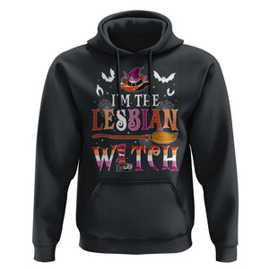 Funny Halloween LGBT Hoodie I'm The Lesbian Witch Spooky Season TS09 Black Print Your Wear