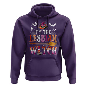 Funny Halloween LGBT Hoodie I'm The Lesbian Witch Spooky Season TS09 Purple Print Your Wear