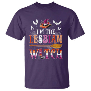 Funny Halloween LGBT T Shirt I'm The Lesbian Witch Spooky Season TS09 Purple Print Your Wear