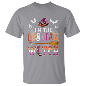 Funny Halloween LGBT T Shirt I'm The Lesbian Witch Spooky Season TS09 Sport Gray Print Your Wear