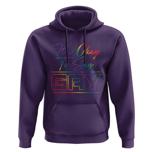 Its Ok To Say Gay Come Out Hoodie TS09 Purple Print Your Wear