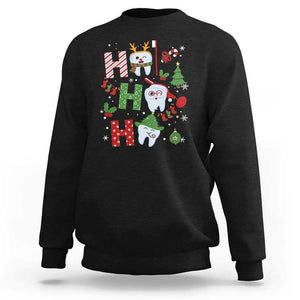 Dentist Christmas Ho Ho Ho Funny Tooth Dental Sweatshirt TS09 Black Print Your Wear