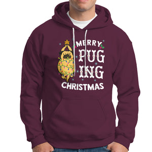 Merry Pugging Christmas Dog Pugmas Pug Xmas Hoodie TS09 Printyourwear