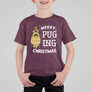 Merry Pugging Christmas Dog Pugmas Pug Xmas T Shirt For Kid TS09 Printyourwear