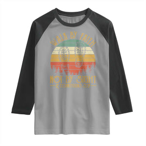 Christian Raglan Shirt Walk By Faith Not By Sight Retro TS09 Sport Gray Black Print Your Wear