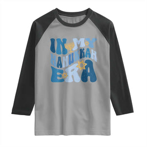 In My Hanukkah Era Raglan Shirt Groovy Chanukkah Jewish TS09 Sport Gray Black Print Your Wear