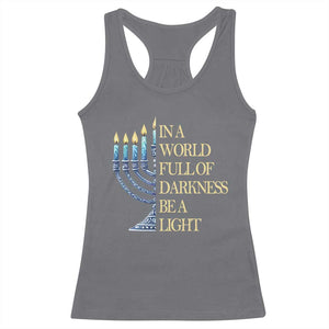 Be A Light Hanukkah Racerback Tank Top TS09 Charcoal Print Your Wear