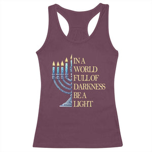 Be A Light Hanukkah Racerback Tank Top TS09 Maroon Print Your Wear