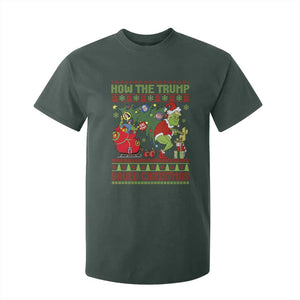 Funny Xmas Trump T Shirt For Kid How The Trump Saved Christmas TS09 Dark Forest Green Print Your Wear